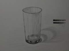 ガラスのコップB